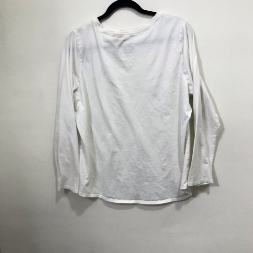 Classic White Long Sleeve Crewneck Top - Picture 3 of 3